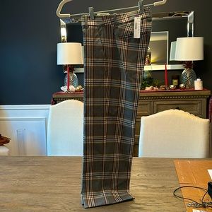 brand new with tags J. Crew high quality plaid pants. very flattering trousers